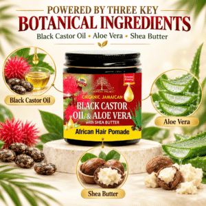 ORGANIC BLACK CASTOR OIL & ALOEVERA Hair Pomade