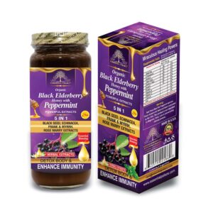 BLACK ELDEBERRY HONEY WITH PEPPERMINT Honey