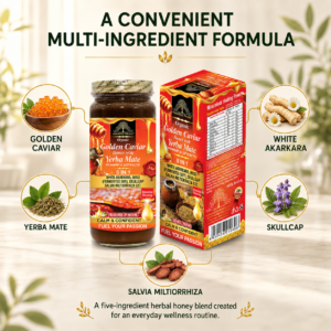 Organic Golden Caviar Honey with Yerba Mate Honey