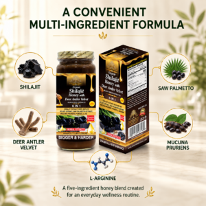 Organic Shilajit Honey with Deer Antler Velvet Honey