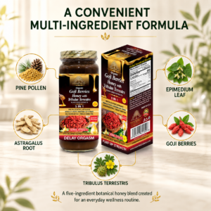 Organic Goji Berries Honey with Tribulus Terrestirs Honey