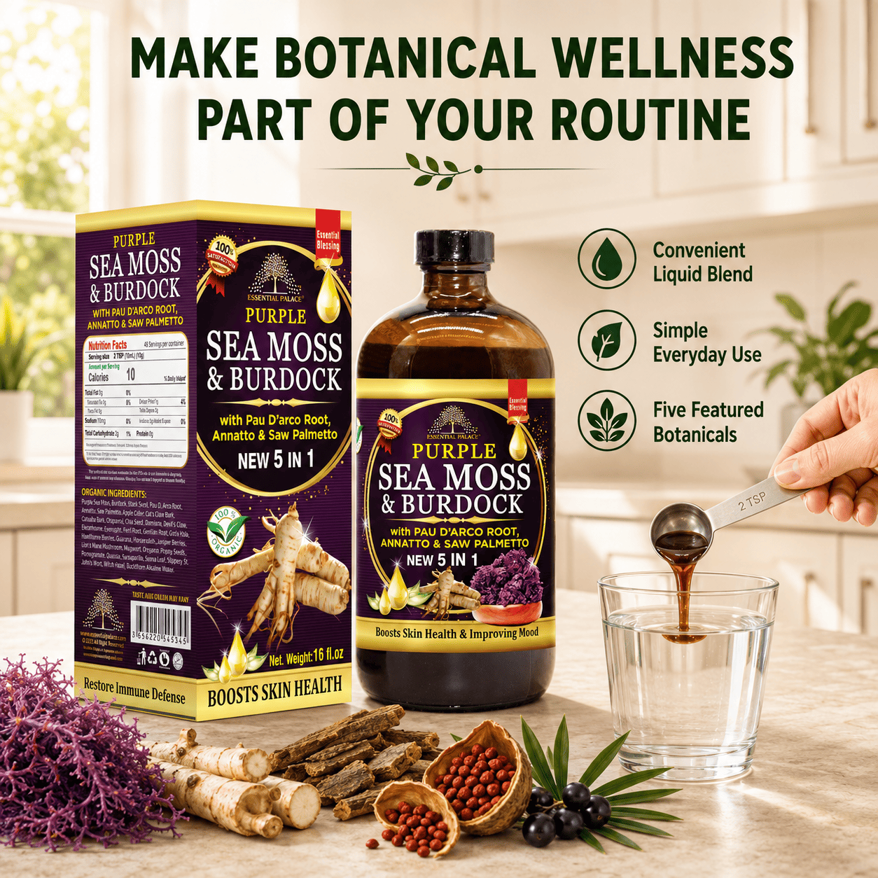 Organic Sea Moss Purple & BurDock