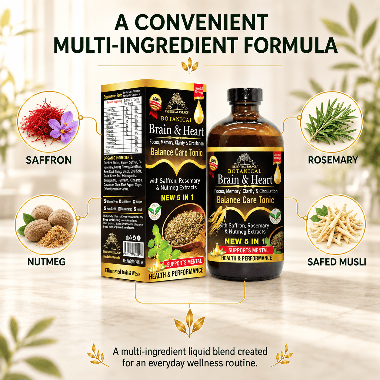 Organic Brain & Heart Balance Care Tonic
