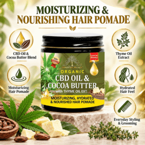ORGANIC CBD OIL & COCOA BUTTER Hair Pomade