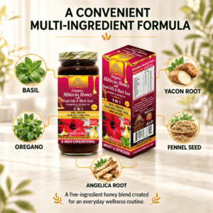 Organic Honey with Royal Jelly & Black Seed Honey