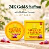 Organic 24K Gold & Saffron Lip Balm with Red Rose Extracts