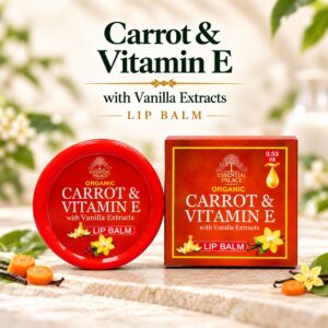 Organic Carrot & Vitamin E Lip Balm with Vanilla Extracts