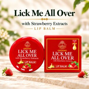 Organic Lick Me All Over Lip Balm with Strawberry Extracts