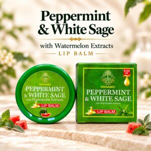 Organic Peppermint & White Sage Lip Balm with Watermelon Extracts