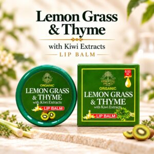 Organic Lemon Grass & Thyme Lip Balm with Kiwi Extracts