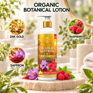 Organic 24K Gold & Saffron Face & Body Lotion