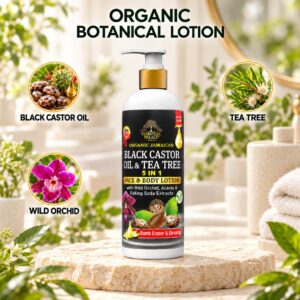 Organic Jamaican Black Castor Oil & Tea Tree Face & Body Lotion