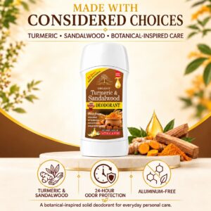 Organic Turmeric with Sandalwood Deodorant